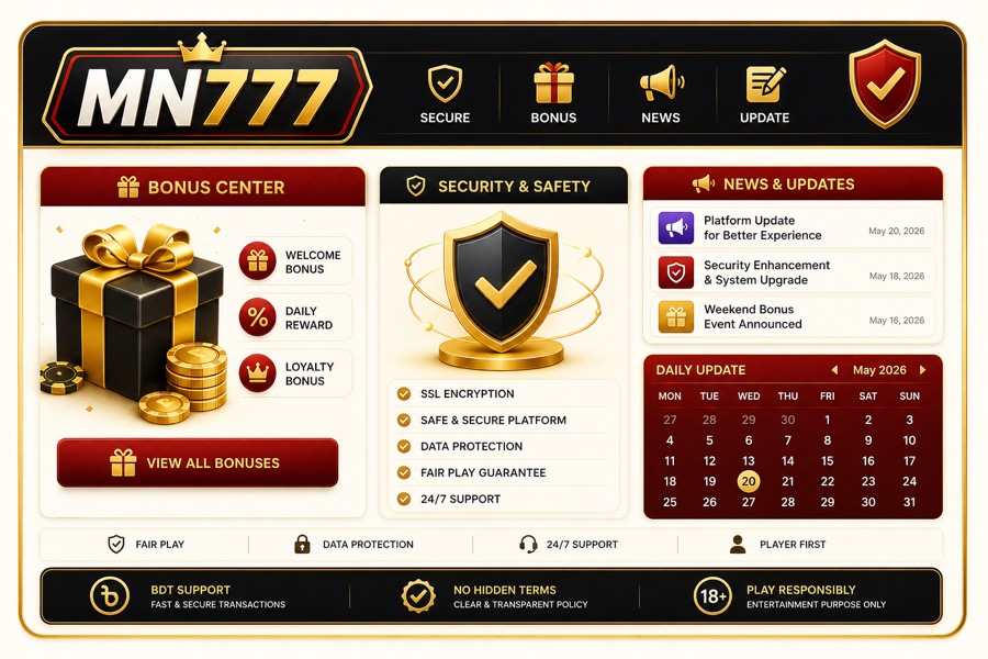 MN777 বোনাস নিরাপত্তা সংবাদ